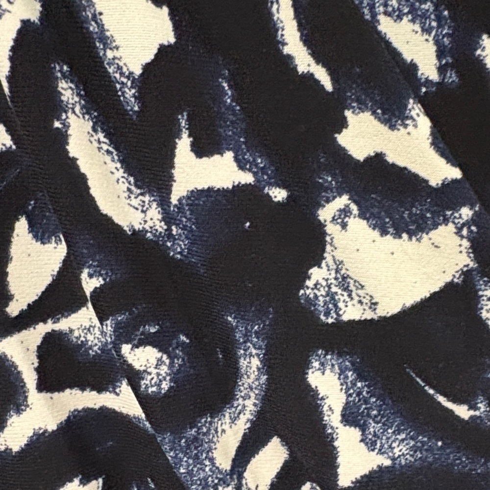 Ralph Lauren Navy and White Abstract Print Midi Dress - Picture 6 of 7